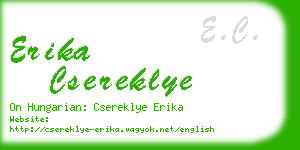 erika csereklye business card